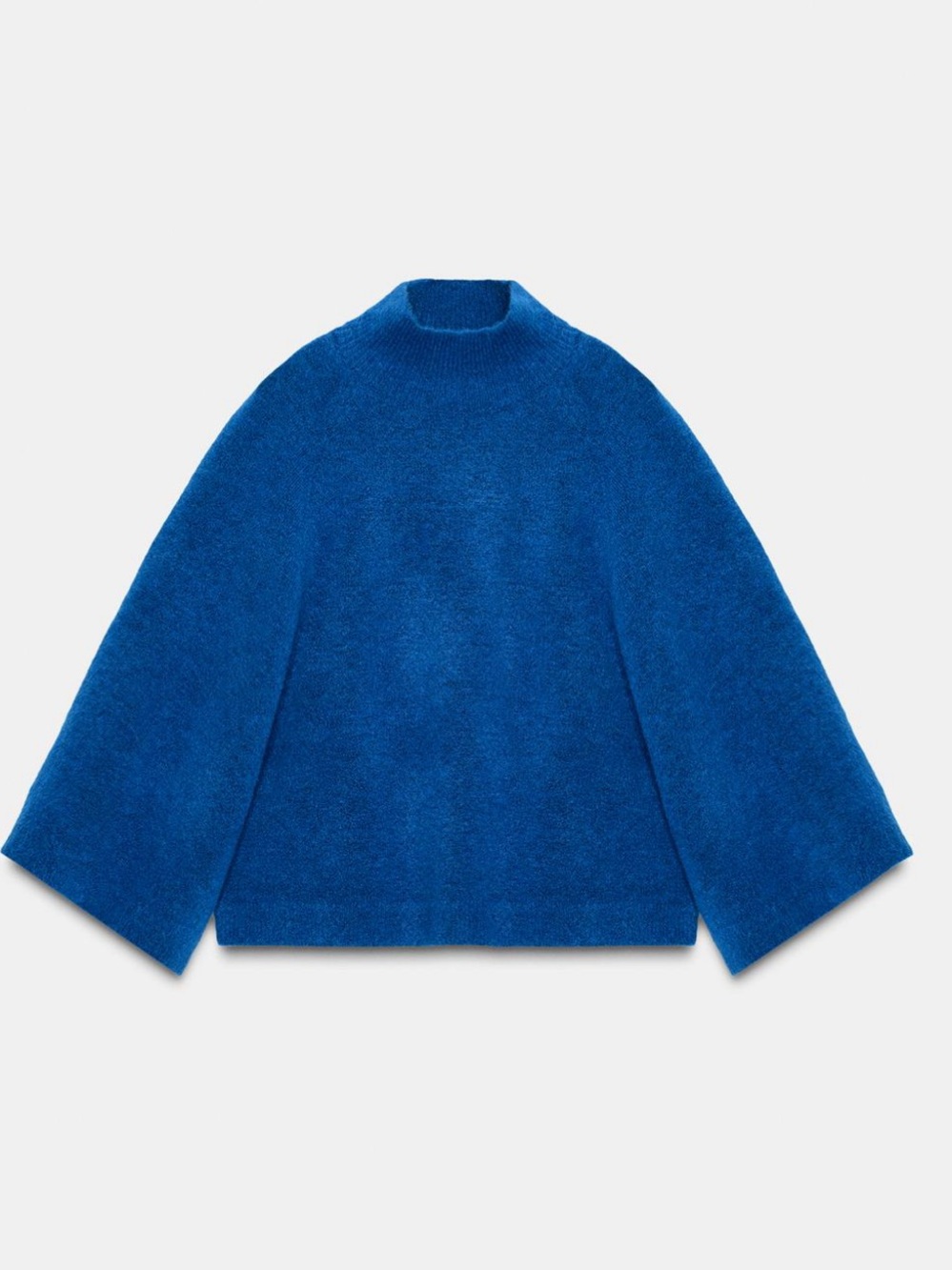 Zara Electric Blue Mock-Turtleneck Sweater - Picture 5 of 8